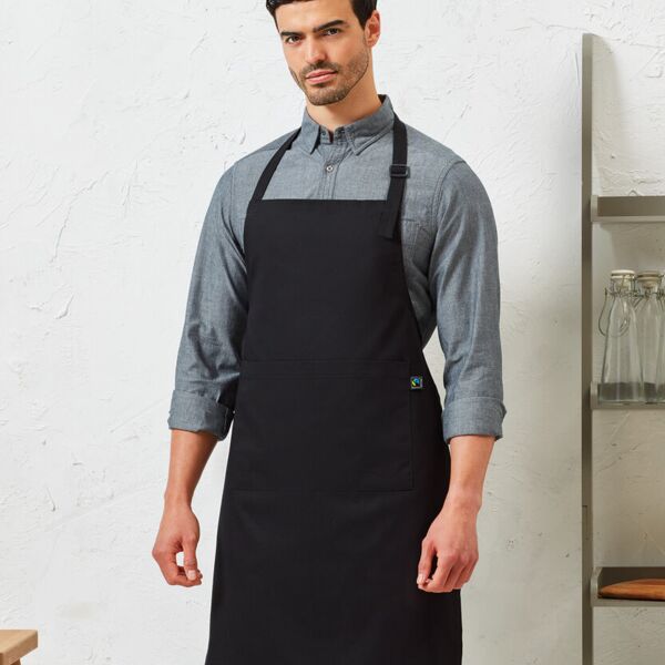 Cotton bib apron, organic and Fairtrade certified Thumbnail